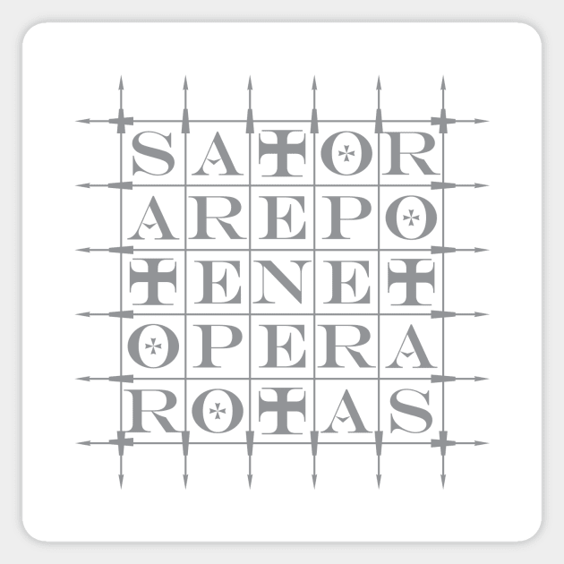 SATOR Square [GREY] Sticker by PeregrinusCreative